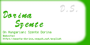 dorina szente business card